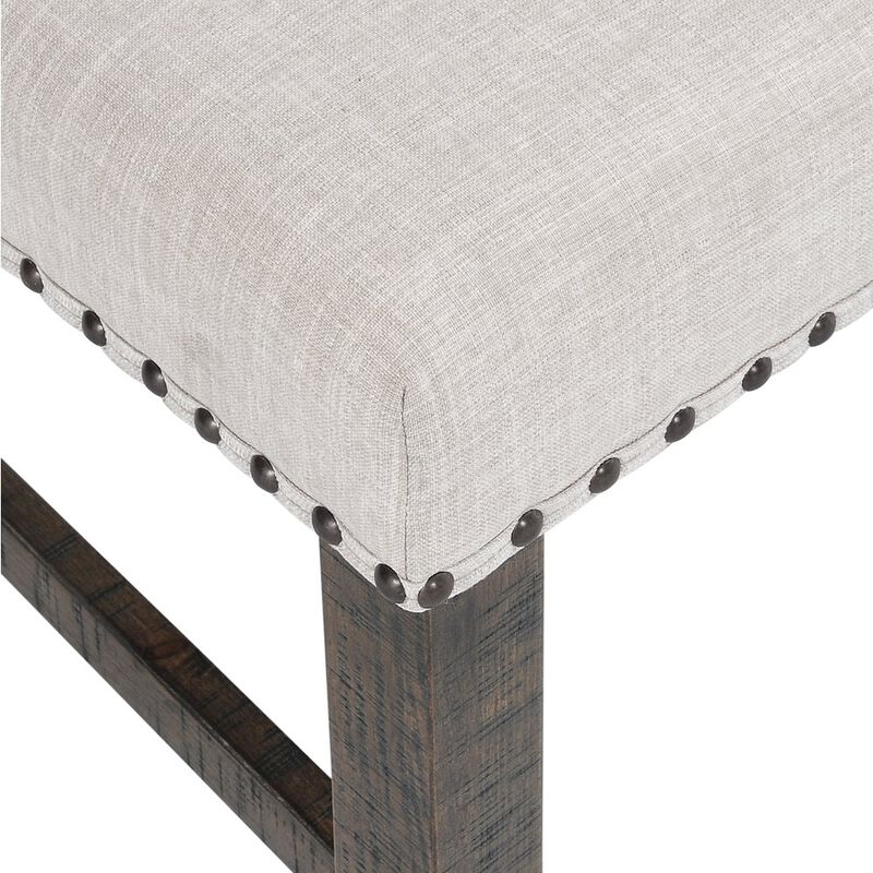 Jofran Willow Creek Distressed Solid Wood Upholstered Slatback Chair (Set of 2)