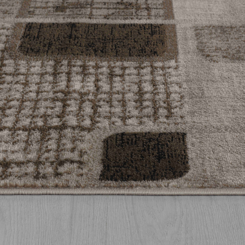Rug Branch Nico Contemporary Geometric Brown Beige Indoor Area Rug