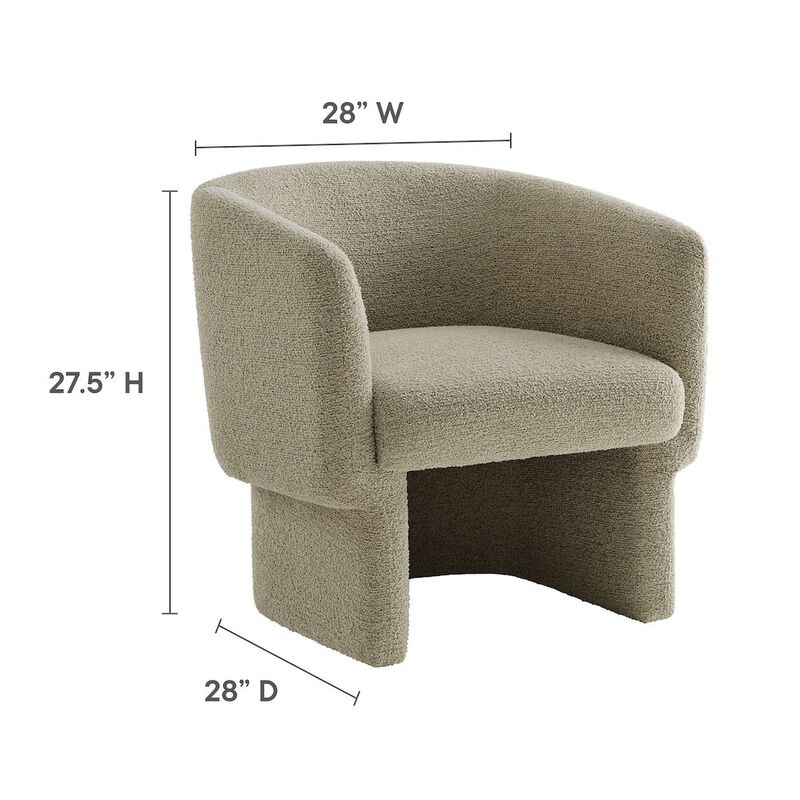Muse Boucle Fabric Barrel Accent Chair image number 1