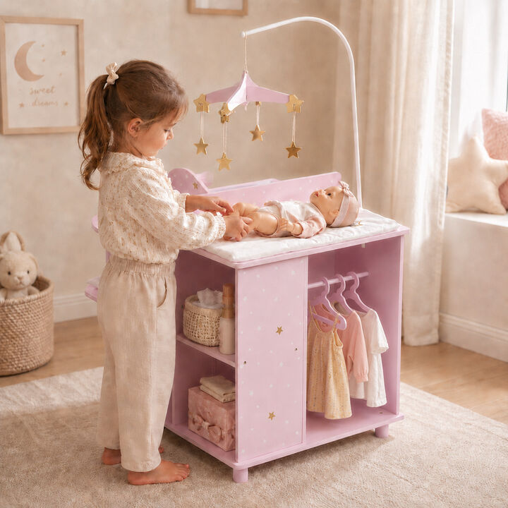 Olivia's Little World Twinkle Stars Princess 4-in-1 Baby Dolls Furniture