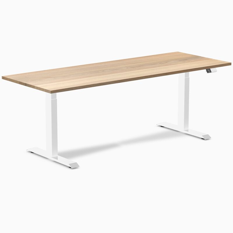 Desky Dual Hardwood Sit Stand Desk image number 0
