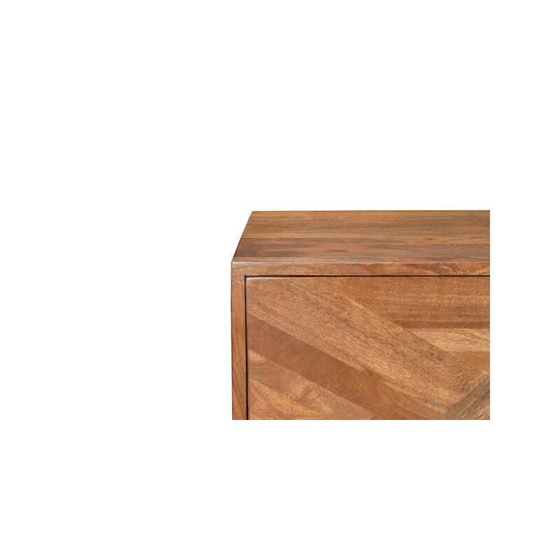 Taran Designs Renith 4-door Geometric Pattern Solid Wood Sideboard