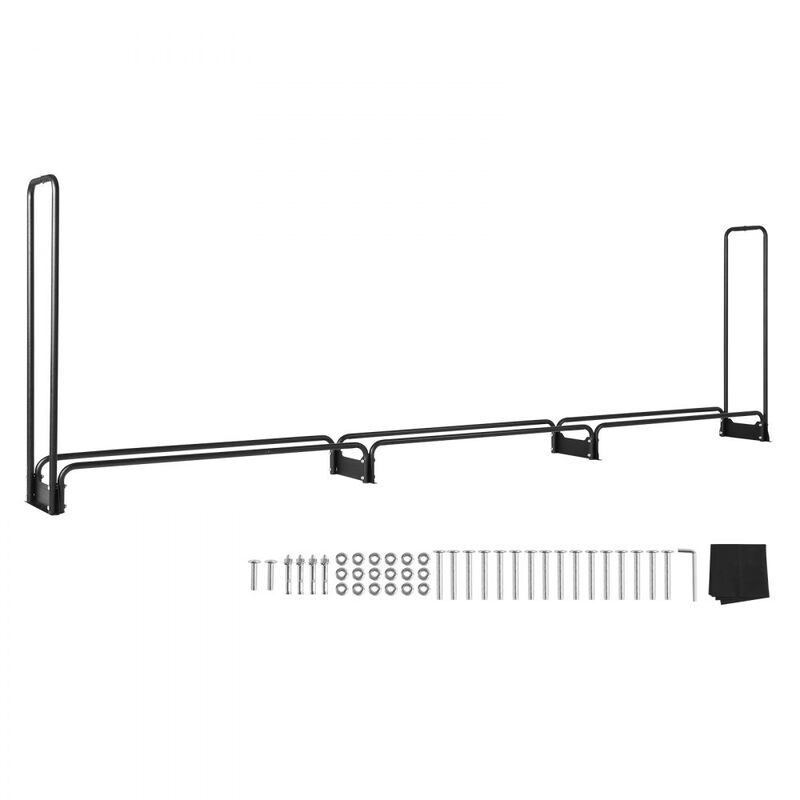 Outdoor Firewood Holder with 600D Cover for 3/4 Cord Logs, Indoor or Patio Use