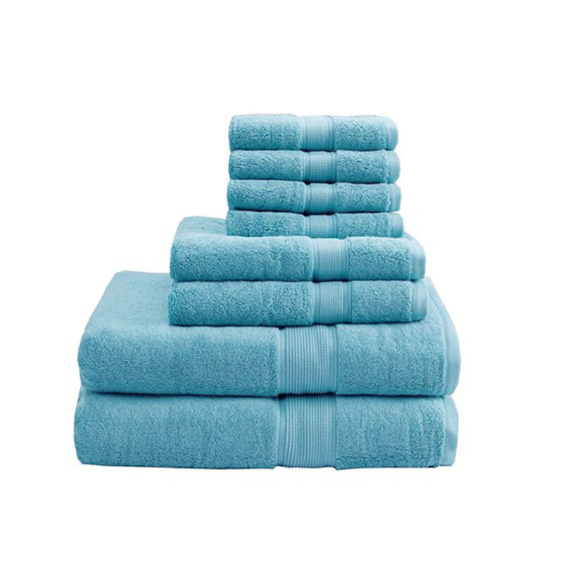 Gracie Mills Eulalia 800 GSM Cotton 8-Piece Antimicrobial Towel Set