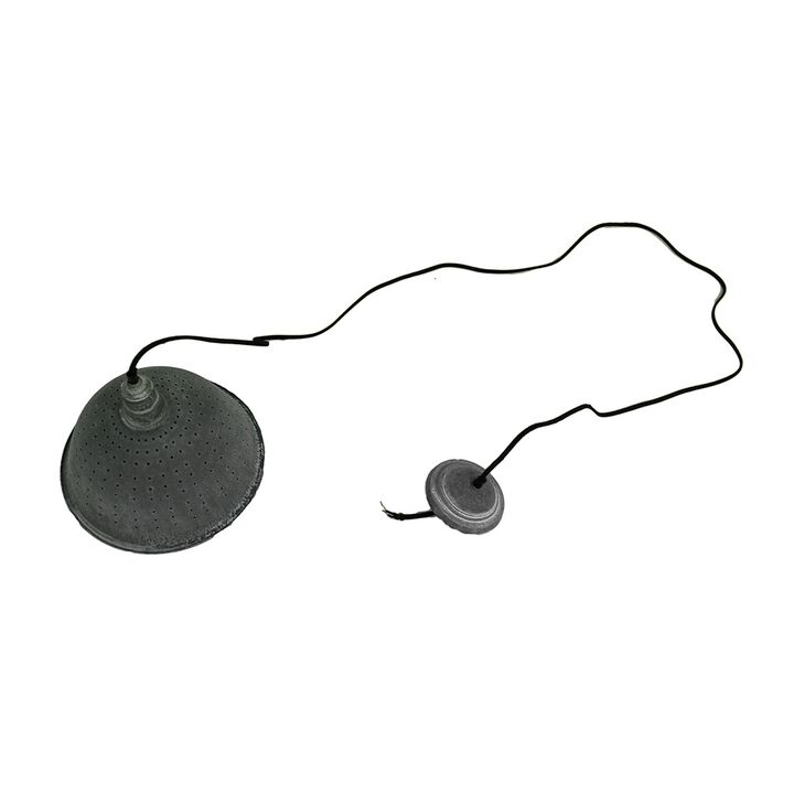 Metal Colander Pendant Light In Weathered Zinc 12 Inches Diameter