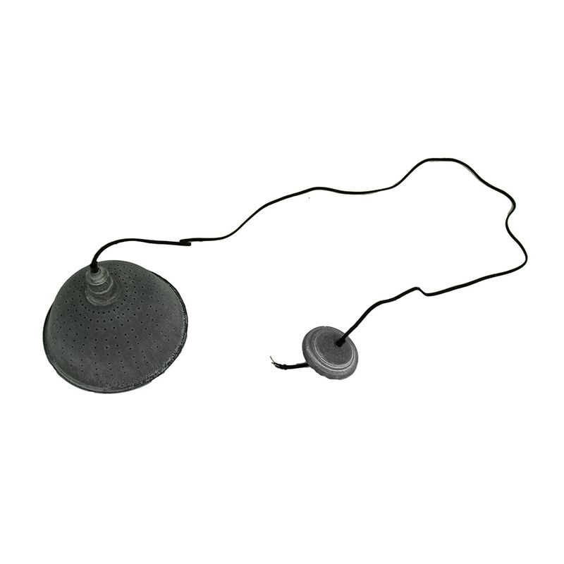 Metal Colander Pendant Light In Weathered Zinc 12 Inches Diameter image number 1