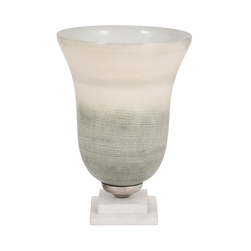 Glass 12" Vase on Marble Base image number 3