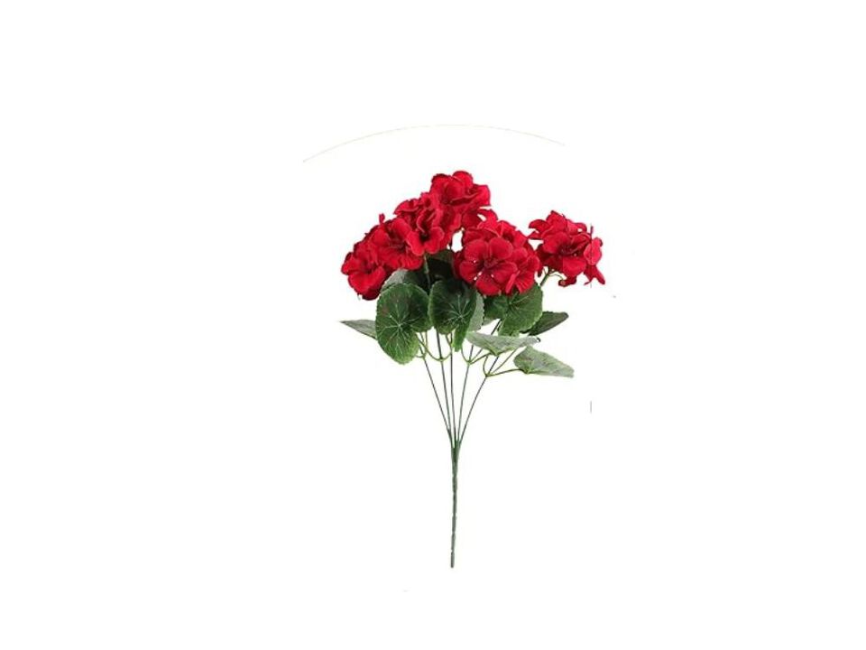 6 Bundle Red Artificial Flowers UV Resistant Outdoor Home Decor