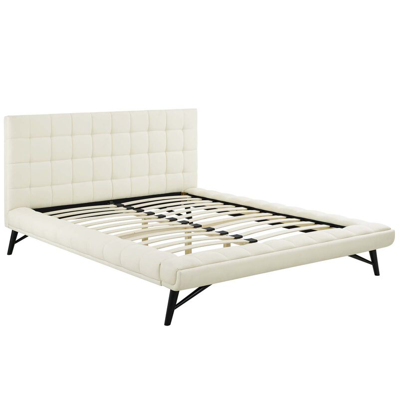 Modway - Julia Queen Biscuit Tufted Upholstered Fabric Platform Bed image number 2