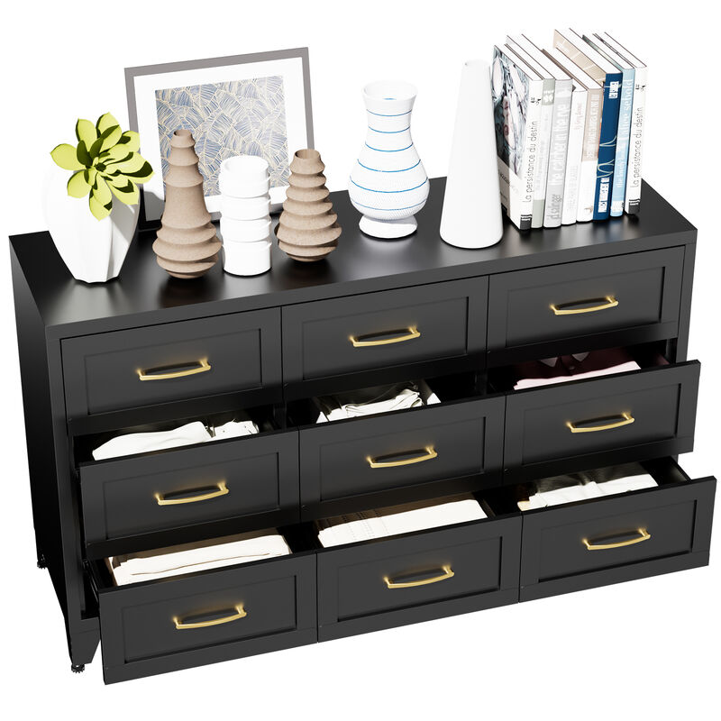 Kankes 9 Drawer Metal Dresser image number 6