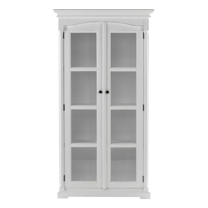 Belen Kox Classic White Double Glass Door Vitrine Cabinet, Belen Kox
