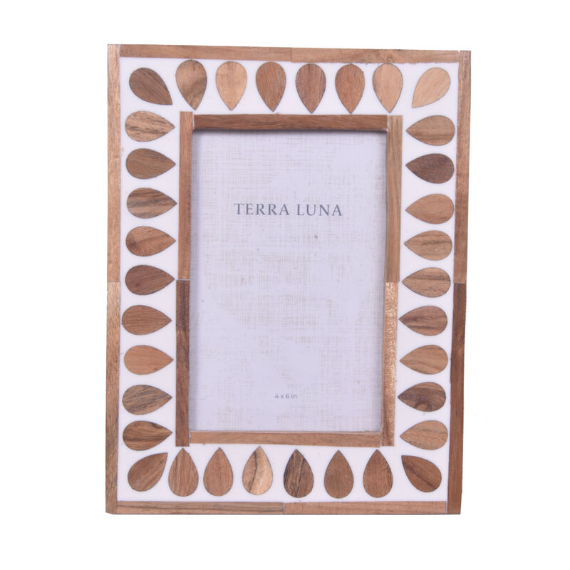 4x6" Teardrop Inlay Frame, Natural/white image number 0