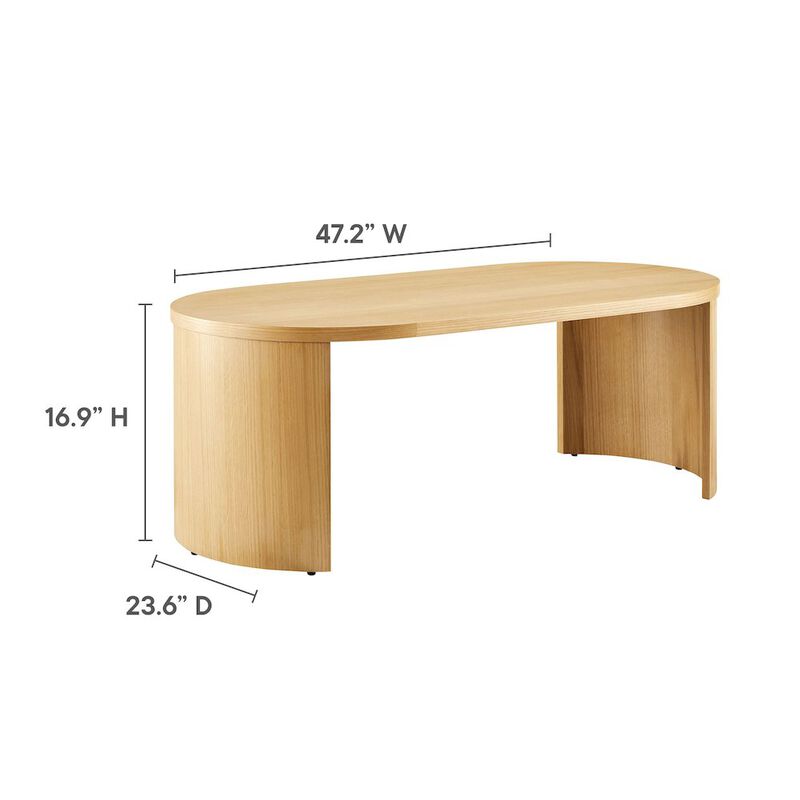 Aspect Oval Wood Coffee Table image number 1