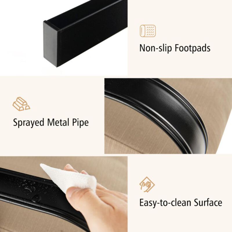 Hivvago Patio Glider Rocking Chair with Thick Cushion and Curved Armrest