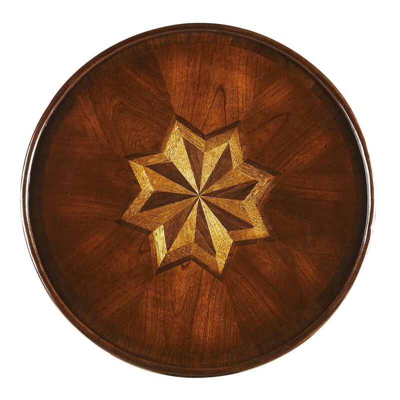 Butler Specialty Company Dalton Round  15.75W Side Table, Dark Brown