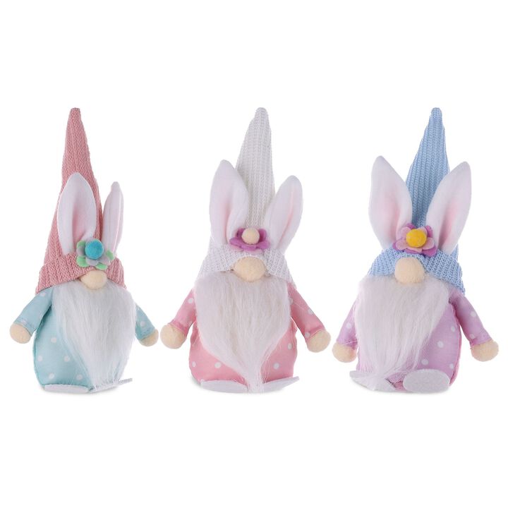 Set of 3 Easter Gnome Plush Figures 9"