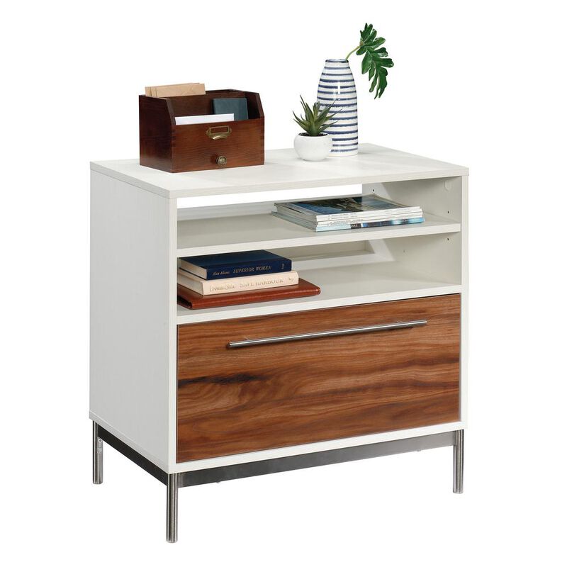 Sauder Vista Key Lateral File Ped Pearl Wh/Blaz