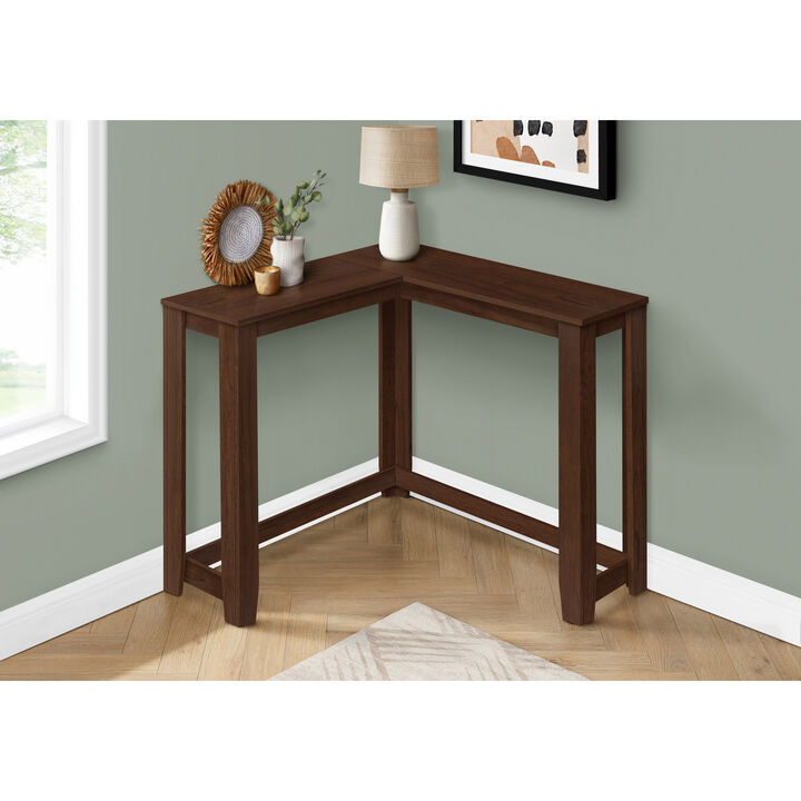 Monarch Specialties I 3661 Accent Table, Console, Entryway, Narrow, Corner, Living Room, Bedroom, Laminate, Brown, Contemporary, Modern