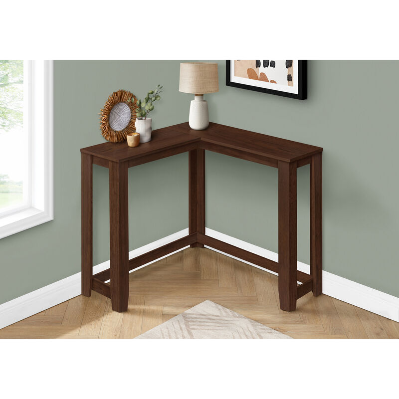 Monarch Specialties I 3661 Accent Table, Console, Entryway, Narrow, Corner, Living Room, Bedroom, Laminate, Brown, Contemporary, Modern