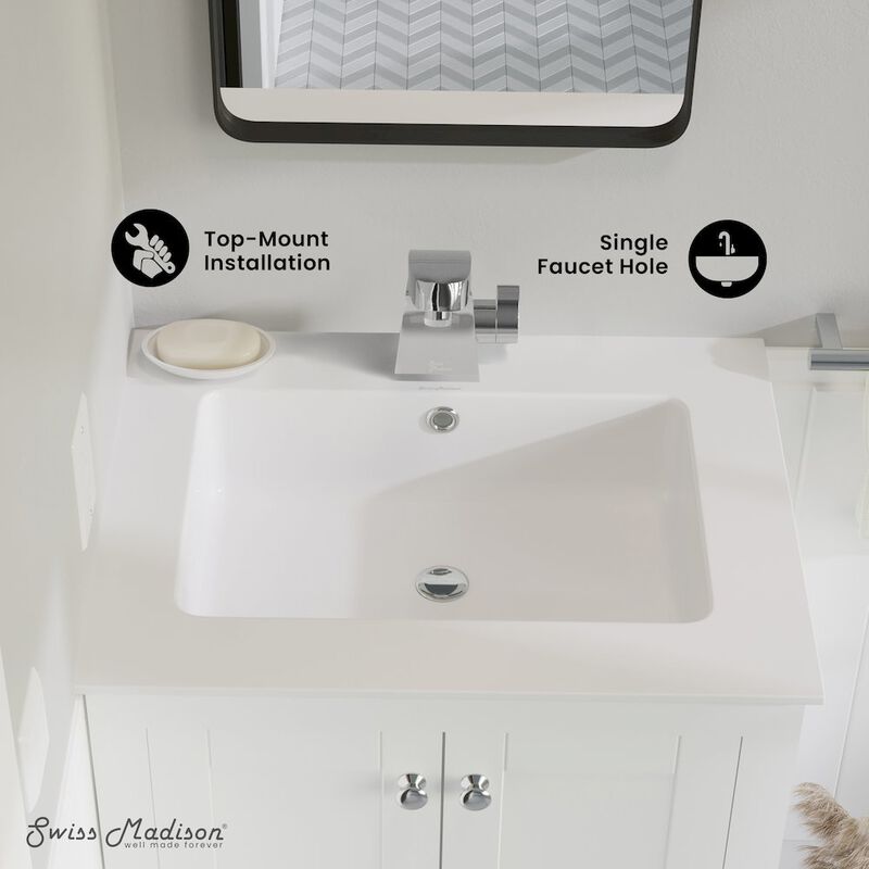 Voltaire 25 Vanity Top Sink with Single Faucet Hole image number 7