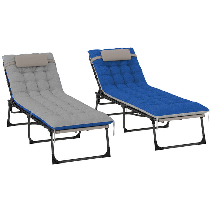 Hivvago Set of 2 Outdoor Chaise Lounge Chairs