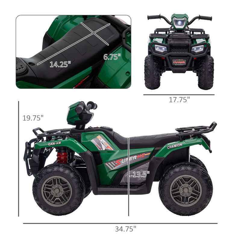 BreeBe 12V Electric Toy Car with Forward Backward Function, Music, LED Headlights image number 2