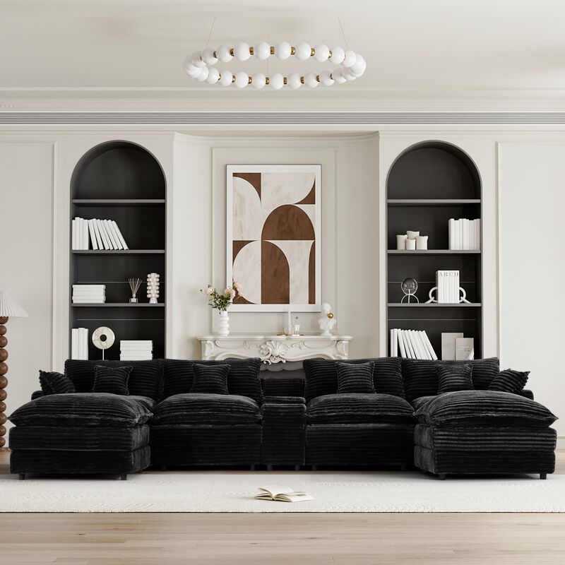 Tirvwu Modular Corduroy Sectional Sofa image number 2