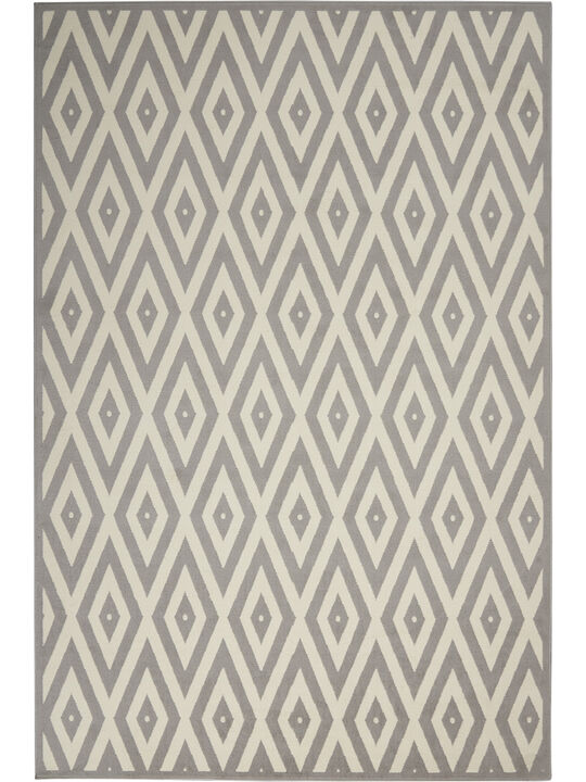Grafix GRF18 White/Gray 3'9" x 5'9" Rug