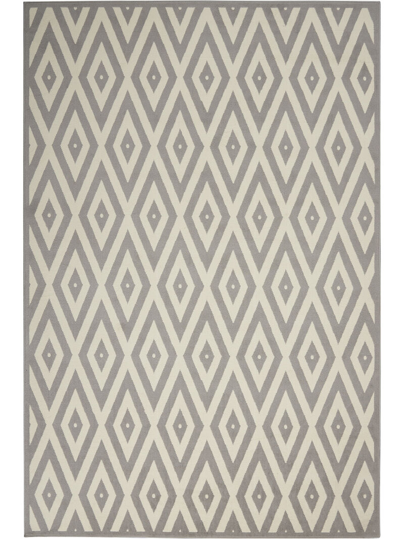 Grafix GRF18 White/Gray 3'9" x 5'9" Rug