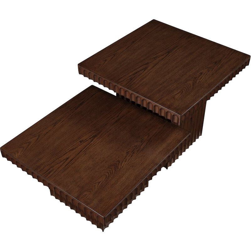 Meridian Furniture Spencer Brown Oak Veneer Coffee Table