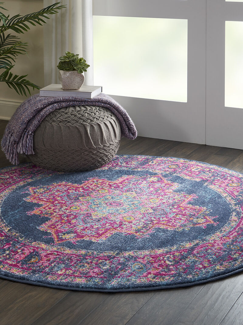 Passion PSN03 Blue 5'3" x 7'3" Rug image number 1