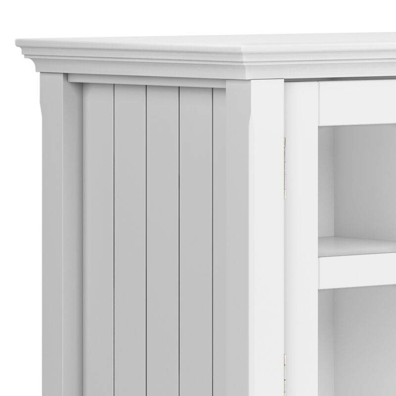 Acadian SOLID WOOD 60 inch Wide Rustic TV Media Stand in White For TVs up to 65 inches