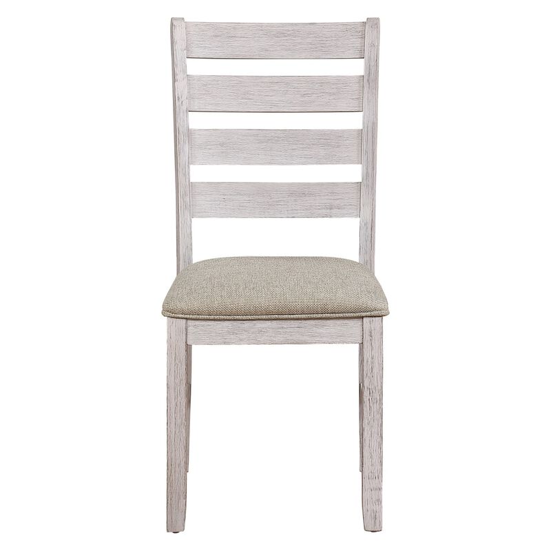 Streamdale Casual Dining Side Chairs 2 Piece Set Grayish White Finish image number 2