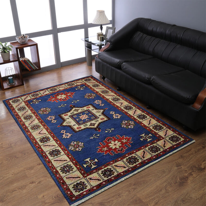RUGSOTIC CARPETS HAND KNOTTED WOOL & SILK ECO-FRIENDLY ORIENTAL AREA RUGS  - Rectangle Shape, Classic Oriental Traditional , Low Pile Handmade Area Rugs (AF0110) image number 1