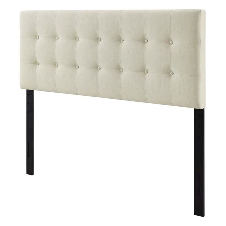 Upholstered Fabric Full Headboard in Neutral Tone with Durable Construction