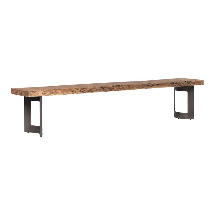 Moe's Home Collection Bent Bench Small Smoked