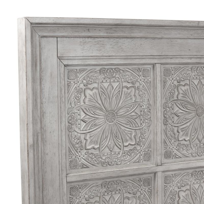 Liberty Furniture Heartland Optional King Panel Bed in Antique White w/ Tobacco Top image number 6