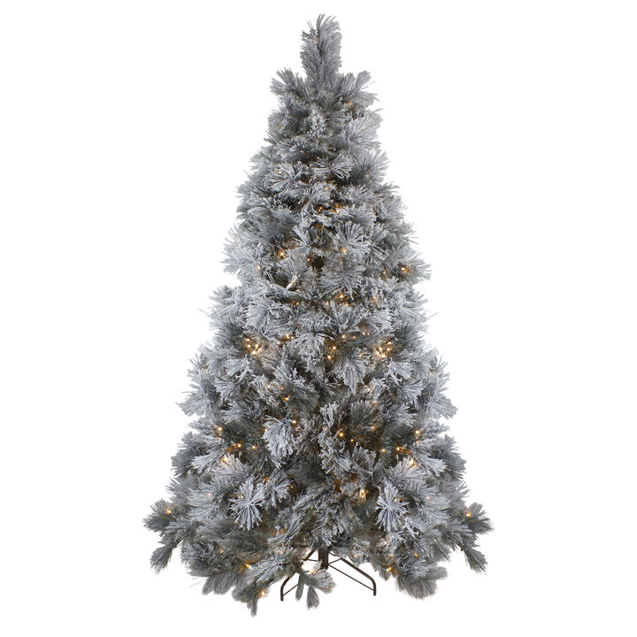 7.5' Pre-Lit Full Black Spruce Artificial Christmas Tree - Clear LED Lights