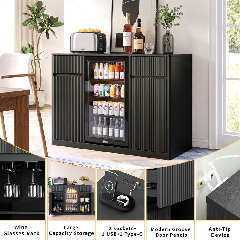 Kabrib Fluted Bar Cabinet image number 8