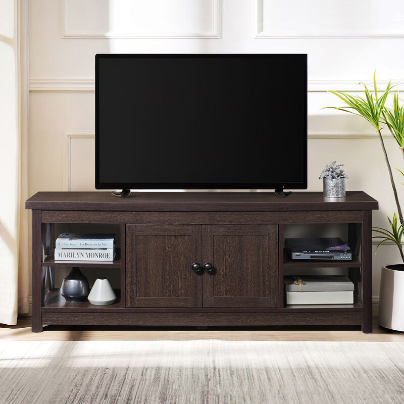 59.06 in. Wood TV Stand with 1 Storage Cabinets Fits TV's up to 65 in.