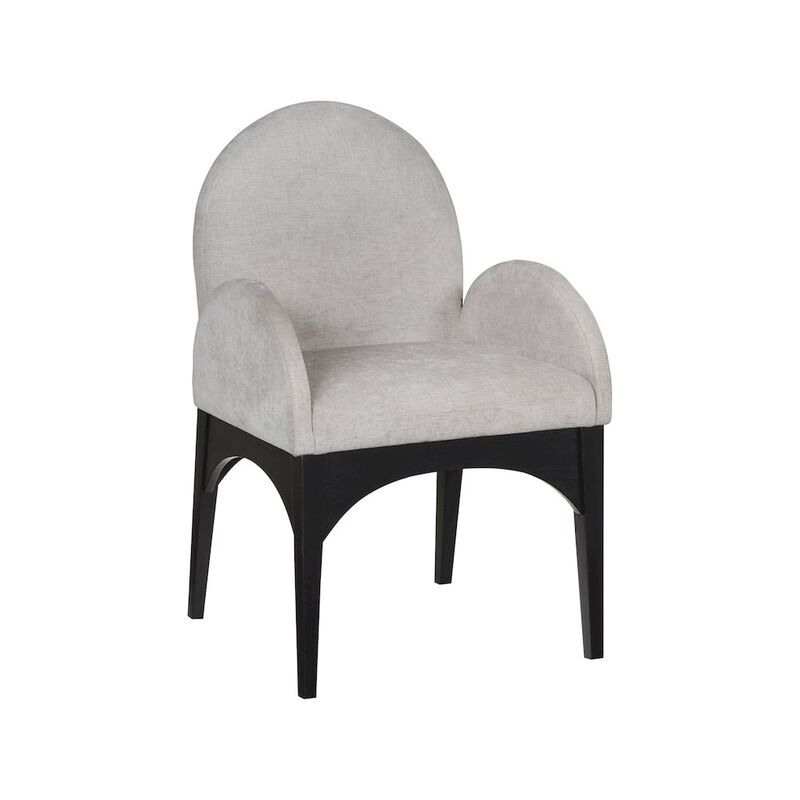 Meridian Furniture Waldorf Grey Chenille Fabric Dining Chair