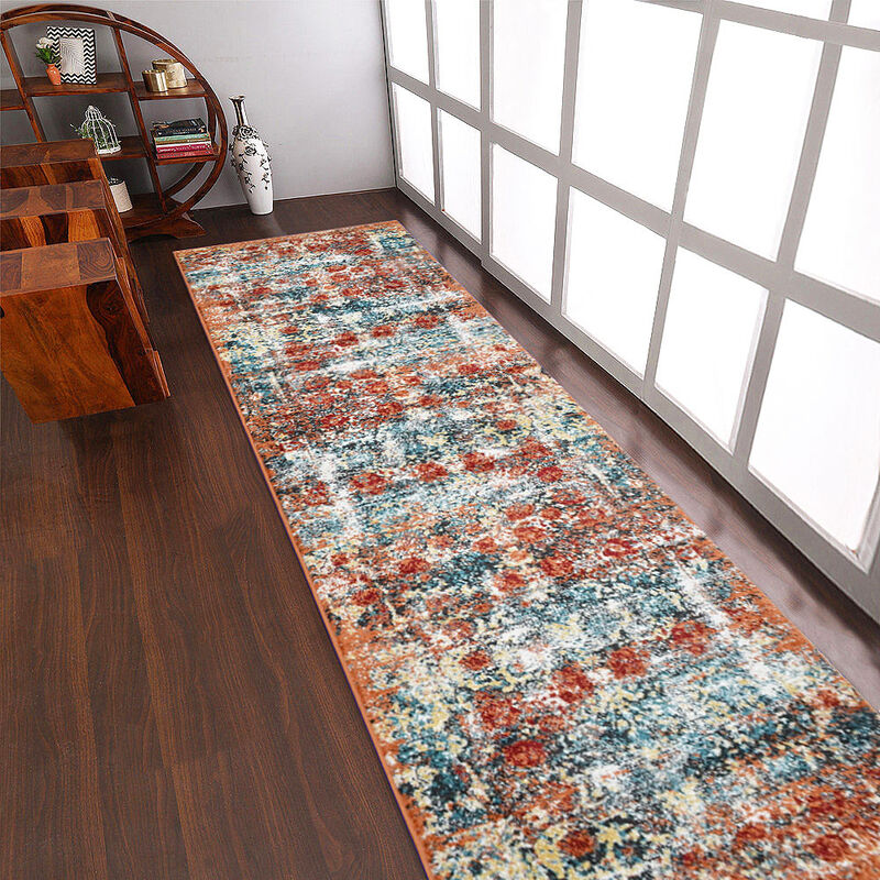RUGSOTIC CARPETS MACHINE MADE HEATSET POLYPROPYLENE AREA RUGS  - Runner Shape, Classic Oriental Traditional  Design, Midium Pile Machine Made Area Rugs (M00037) image number 1