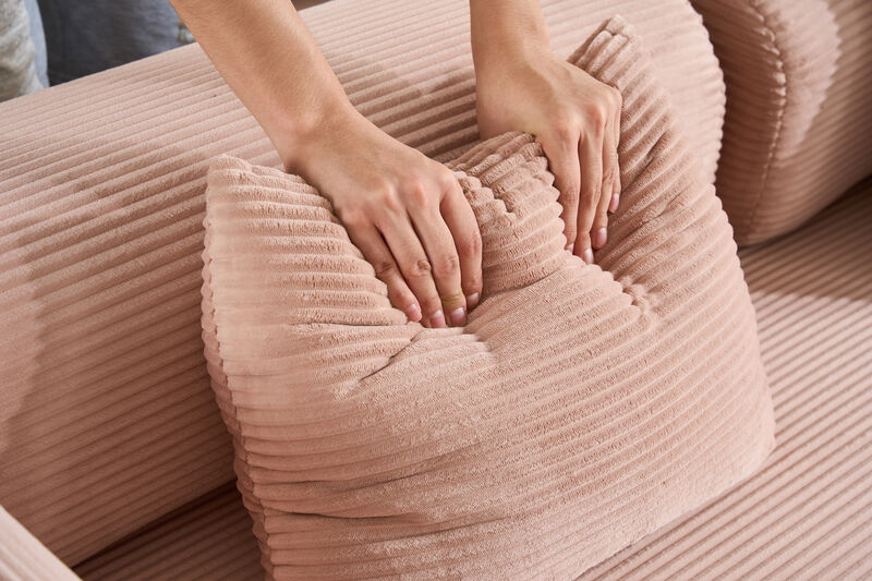 Cozy Convertible Sofa Bed with Cylindrical Pillow for Home Comfort