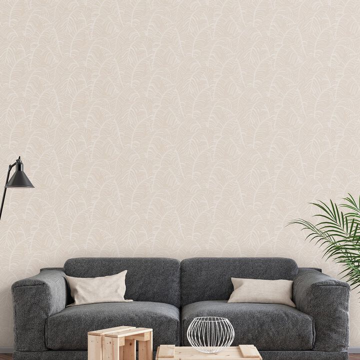 Bazaar Broadleaf Beige Wallpaper G78300