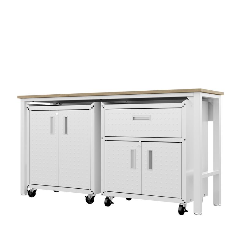 Fortress White 3-Piece Garage Set
