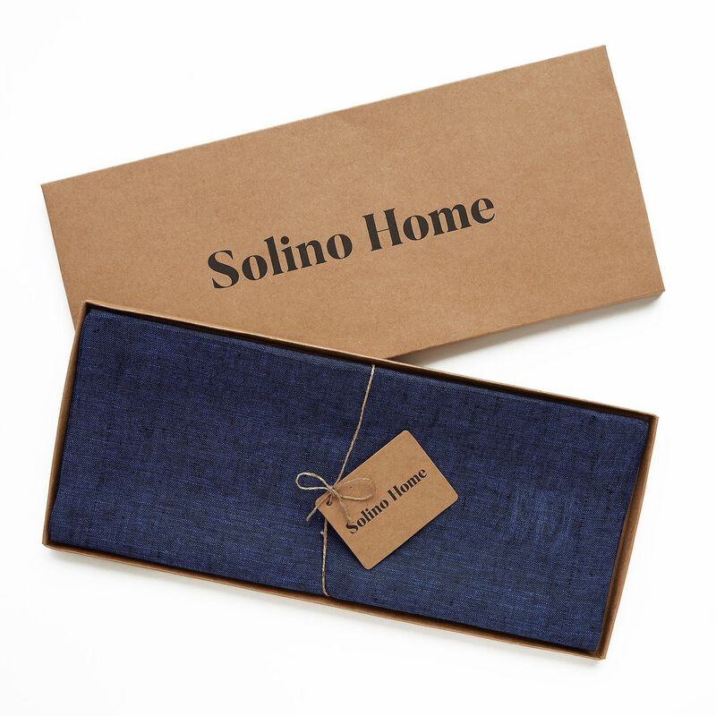 Solino Home Athena 100% Linen Table Runner &ndash; Handcrafted, Machine Washable, Perfect for Holiday and Everyday Dining