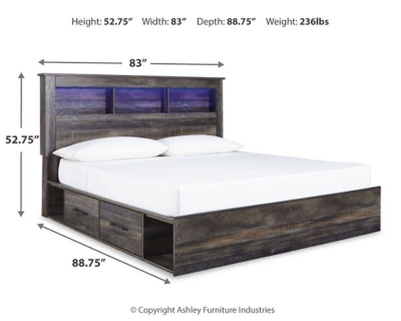 Drystan King Bookcase Bed