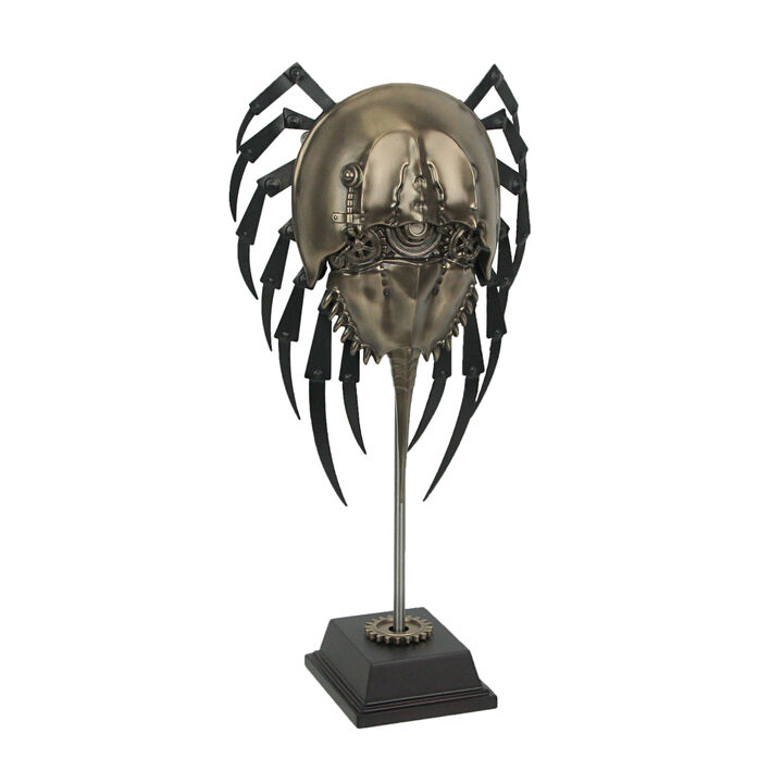 12 Inch Bronze Resin Steampunk Horseshoe Crab Sculpture Decorative Home Decor