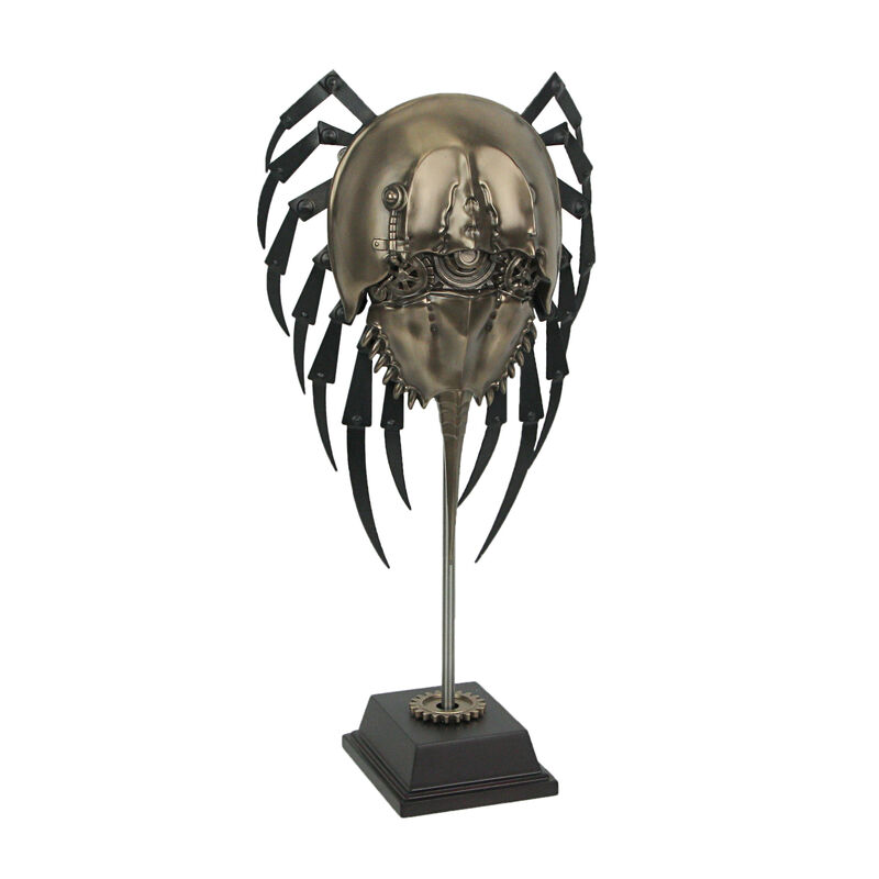 12 Inch Bronze Resin Steampunk Horseshoe Crab Sculpture Decorative Home Decor image number 0
