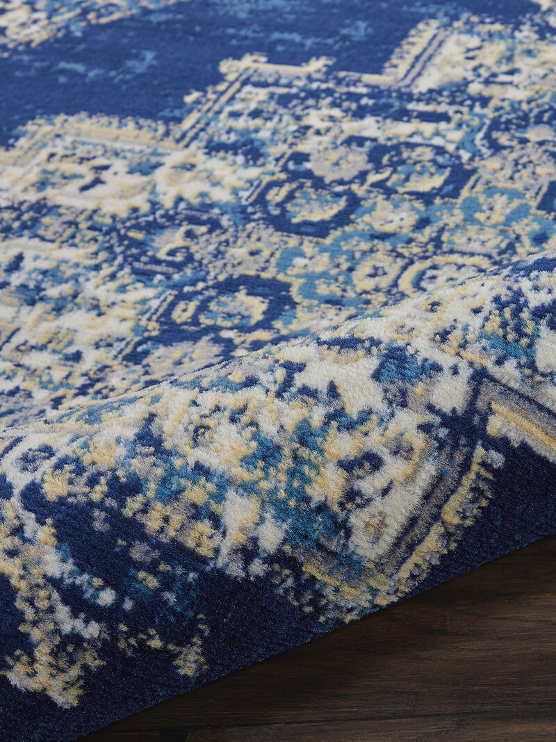 Grafix GRF14 Navy/Blue 5'3" x Round Rug